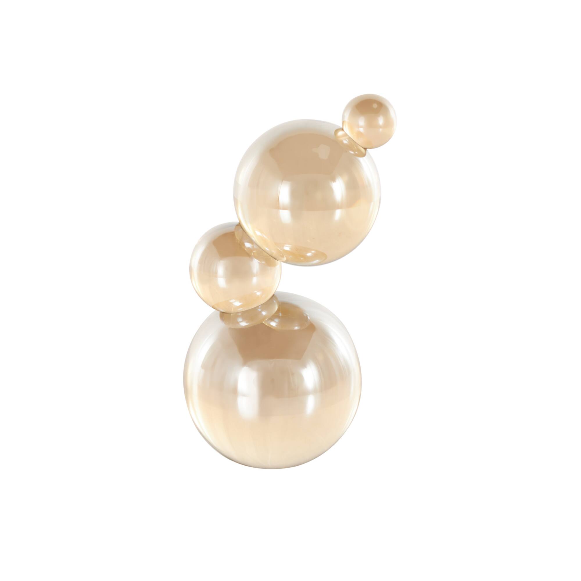 8" Stacked Orbs Decorative Glass Sculpture